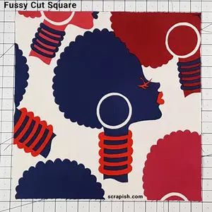 Fussy cut - cutting a specific area of fabric - to frame or showoff a motif. See 2 ways of fussy cutting fabric and using the squares in quilt blocks.
