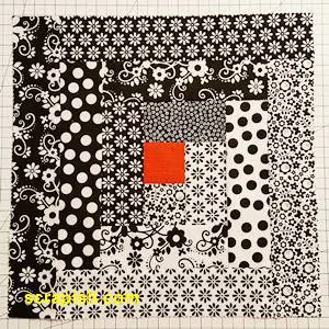 Easy log cabin quilt block using 2 1/2 inch strips... Beginner and experienced quilters get out your jelly rolls! Use your charm packs too.
