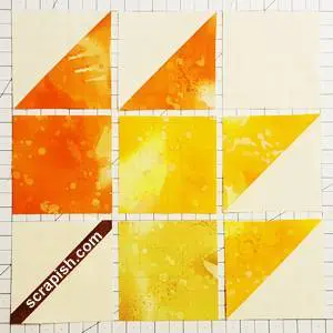 Free maple leaf quilt pattern done as a table runner using a 9 inch maple leaf quilt block. It's so easy to make!