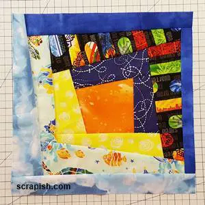 The wonky log cabin block is so much fun! And oh so easy for a beginner. Some call it a crazy log cabin quilt block...