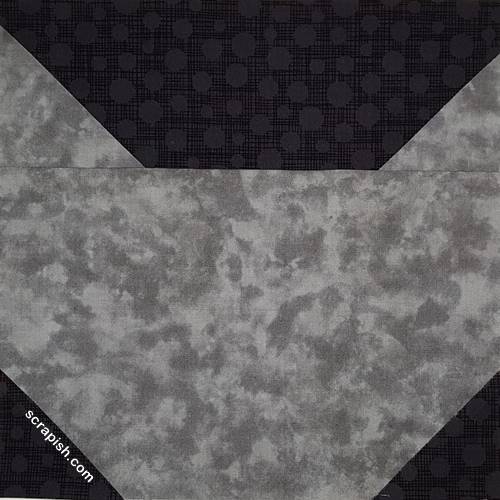 Cat Quilt Block II: stitch the ears unit to the face/jawline unit. Cat Quilt Block II: stitch the ears unit to the face/jawline unit.