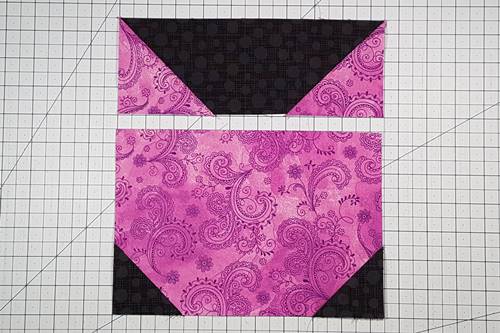 Step 5 Cat Quilt Block: press seams. Step 5 Cat Quilt Block: press seams.