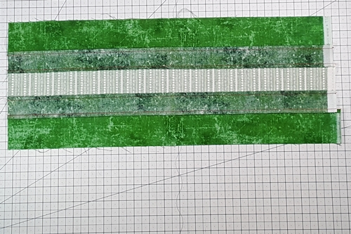 Step 1d Christmas Ornament Quilt Block Pattern: press the seams.