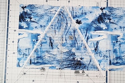 Step 2 Christmas Tree Quilt Block: cut out the tree or primary triangle. Step 2 Christmas Tree Quilt Block: cut out the tree or primary triangle.