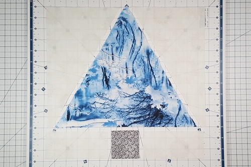 Step 4 Christmas Tree Quilt Block: cut fabric for tree trunk and background. Step 4 Christmas Tree Quilt Block: cut fabric for tree trunk and background.