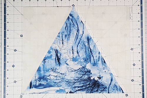 Step 6 Christmas Tree Quilt Block: press left side triangle right side up. Step 6 Christmas Tree Quilt Block: press left side triangle right side up.