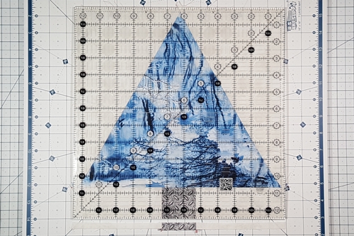 Step 12 Christmas Tree Quilt Block: Trim the block to size. Step 12 Christmas Tree Quilt Block: Trim the block to size.