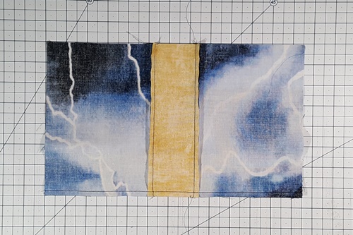 Step 3c Cross Quilt Block Pattern: stitch Row 3 to Row 2. Step 3c Cross Quilt Block Pattern: stitch Row 3 to Row 2.