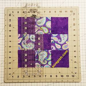 Disappearing Nine Patch Quilt Block Step 2