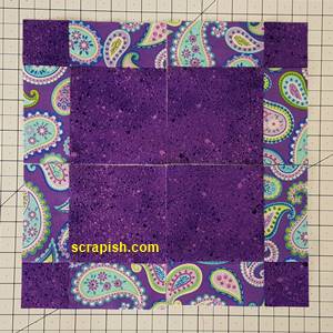 Disappearing Nine Patch Quilt Block Step 5 Layout 1