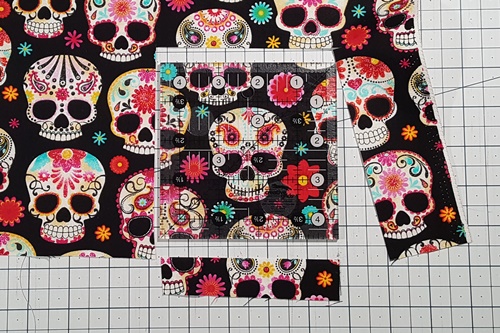 Step 1 Economy Quilt Block: Fussy cut a center square. Step 1 Economy Quilt Block: Fussy cut a center square.