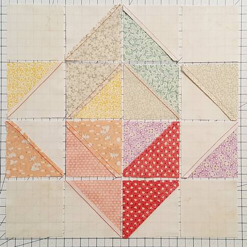Step 9 Eight Point Star Quilt Block: Press the seams.