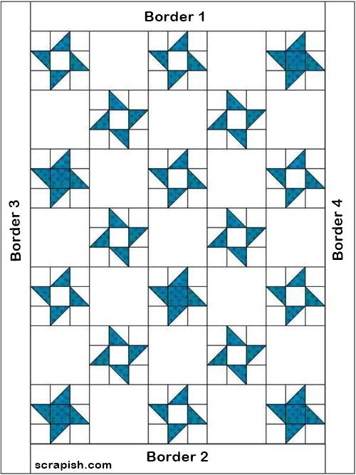 Friendship Star Quilt Pattern Quilt Assembly Diagram