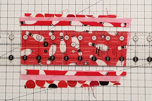 Step 1 Heart Quilt Block Pattern: Step 1a Gather and Cut Scraps Step 1 Heart Quilt Block Pattern: Step 1a Gather and Cut Scraps