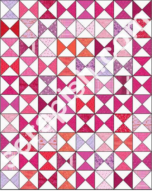 Hourglass Quilt Block Chart