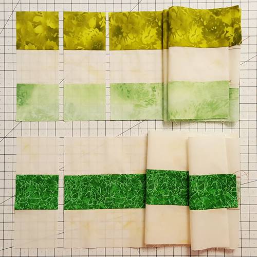 Step 3b Irish Chain Quilt Block: Make all subcuts.