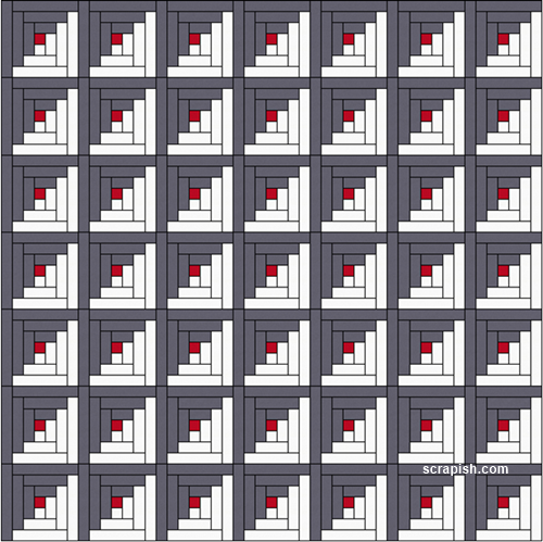 Log Cabin Quilt Pattern Free and Easy