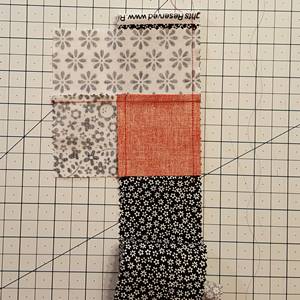 Log Cabin Quilt Block Step 4d Log Cabin Quilt Block Step 4d
