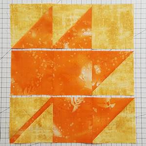 Step 3b Maple Leaf Quilt Pattern: Stitch Units of Rows Together.