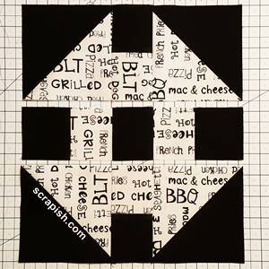 Monkey Wrench Quilt Block Pattern Step 5a Monkey Wrench Quilt Block Pattern Step 5a