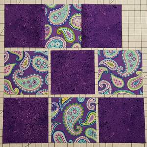 Nine Patch Quilt Block Pattern Step 2f Nine Patch Quilt Block Pattern Step 2f