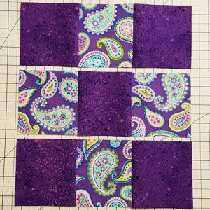 Nine Patch Quilt Block Pattern Step 3 and 4 Nine Patch Quilt Block Pattern Step 3 and 4