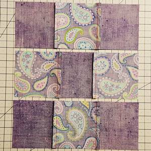Nine Patch Quilt Block Pattern Step 5 Nine Patch Quilt Block Pattern Step 5