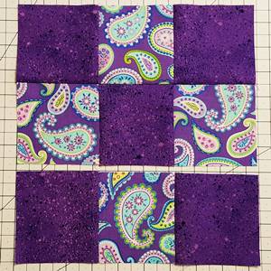 Nine Patch Quilt Block Pattern Step 6c Nine Patch Quilt Block Pattern Step 6c