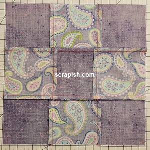 Nine Patch Quilt Block Pattern Step 7 Nine Patch Quilt Block Pattern Step 7