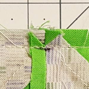 pinwheel quilt block pattern Step 4b closeup pinwheel quilt block pattern Step 4b closeup