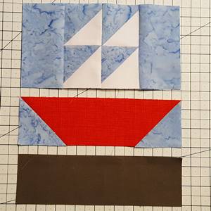 sailboat quilt block pattern Step 5