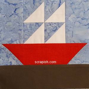 sailboat quilt block
