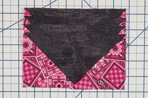 Step 1 Sawtooth Star Quilt Block: Make four (4) flying geese using your favorite method.