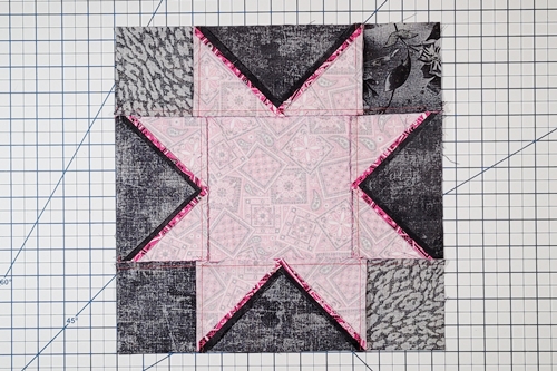backside of star quilt block pattern