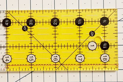 Step 6 First testing of scant quarter inch seam.