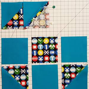 shoo fly quilt block pattern Step 4b