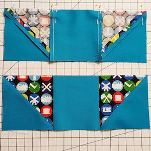 shoo fly quilt block pattern Step 6
