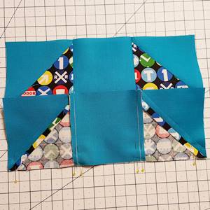 shoo fly quilt block pattern Step 6a