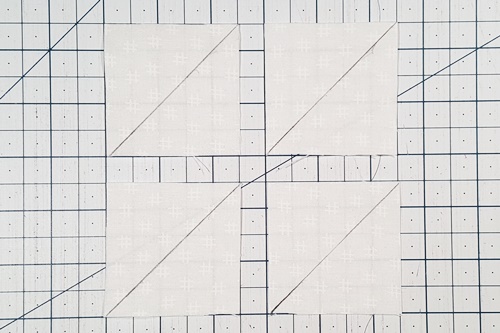 Step 2 Square in a Square: Draw a line from corner to corner down the diagonal center of all the small squares. Step 2 Square in a Square: Draw a line from corner to corner down the diagonal center of all the small squares.