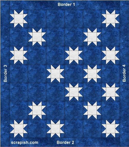 8 point star quilt pattern quilt assembly diagram