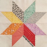 Picture of a eight point star block