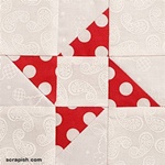Picture of a friendship star quilt block