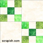 Irish chain quilt block pattern