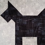 Scottie dog quilt block pattern
