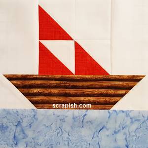 Underground Railroad sailboat quilt block pattern