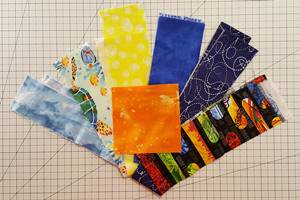 Wonky Log Cabin Block Step 1 Wonky Log Cabin Block Step 1