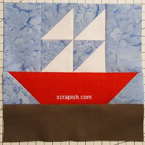Sailboat Quilt Block Pattern - Traditional Sailboat Quilt Block Pattern - Traditional